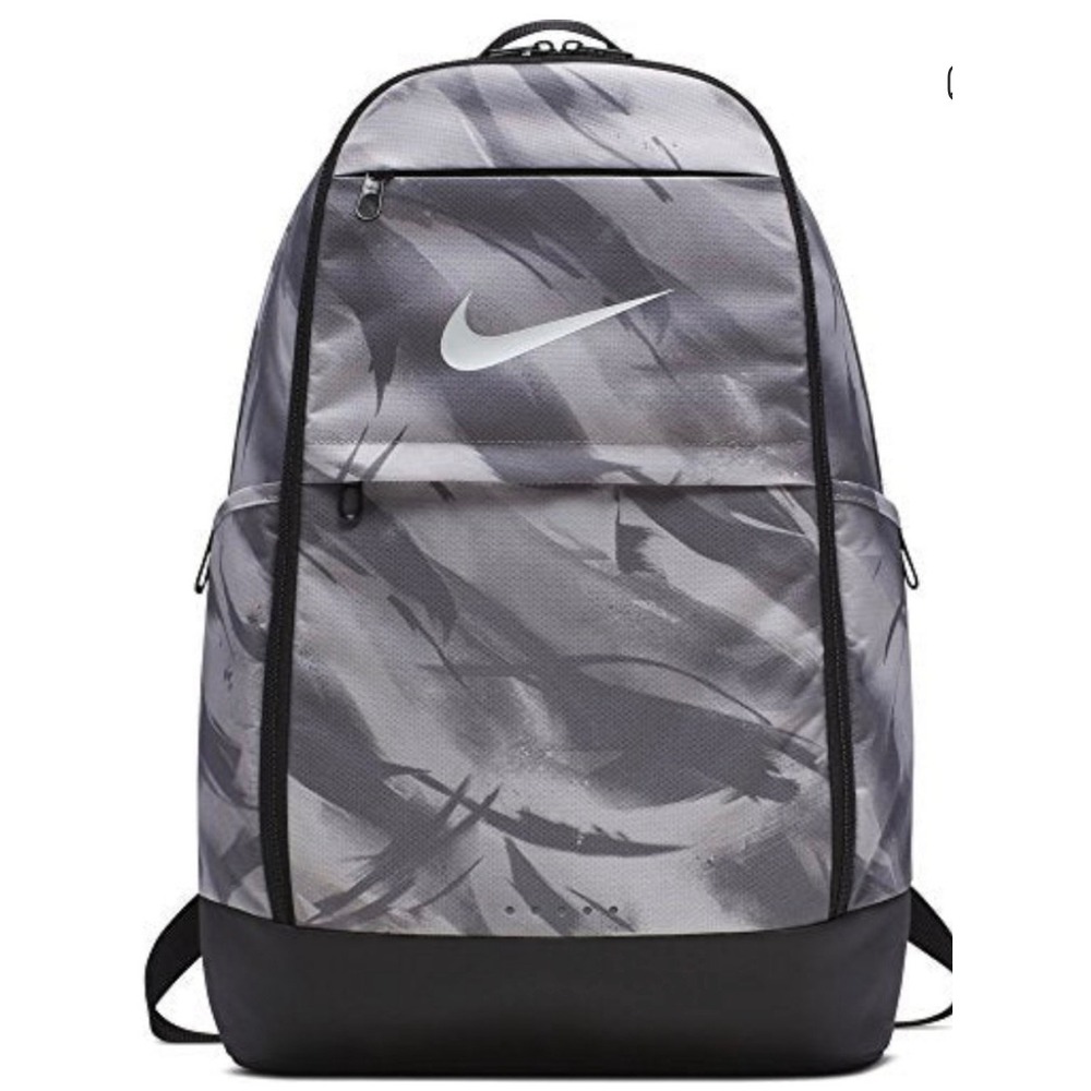 Nike‎ Backpack Gray Camo Swoosh School Laptop Bag
